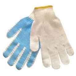 Strikkehandske M/prikker, Polyester, Str. 10