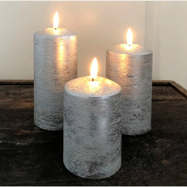 Veli Line LED Kubbelys , 3 Stk/sølv