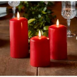 Veli Line LED Kubbelys , 3 Stk./rød