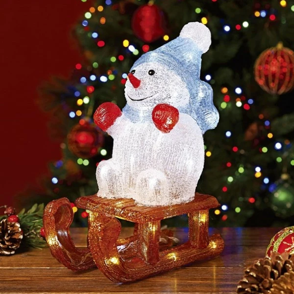 Veli Line Snømann På Slede - Bilde 2