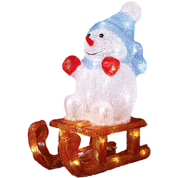 Veli Line Snømann På Slede