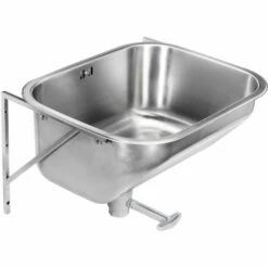 Intra Tempra 50 Vaskekar T/veggmontering 55x45 Cm, M/kuleventil, Rustfritt Stål