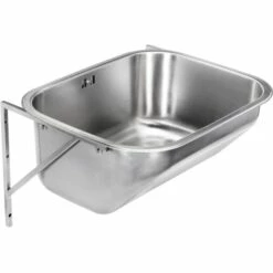 Intra Tempra 50 Vaskekar T/veggmontering 55x45 Cm, M/propp Og Kjede, Rustfritt Stål