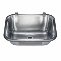 Intra VK60 Vaskekar 65,5 X 50,5 Cm, Vegghengt, M/propp Og Kjede, Rustfritt Stål