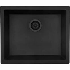 Lavabo Jupiter 600 UN Kjøkkenvask 55x46 Cm, Sort