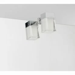 Loevschall Cube LED Speillampe T/montering På Speil, 3W, Krom/Hvit