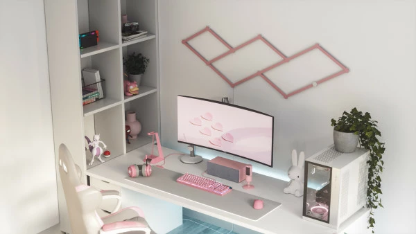 Nanoleaf Lines Skin Cover Til Line Lysstrips, Pink - Bilde 5