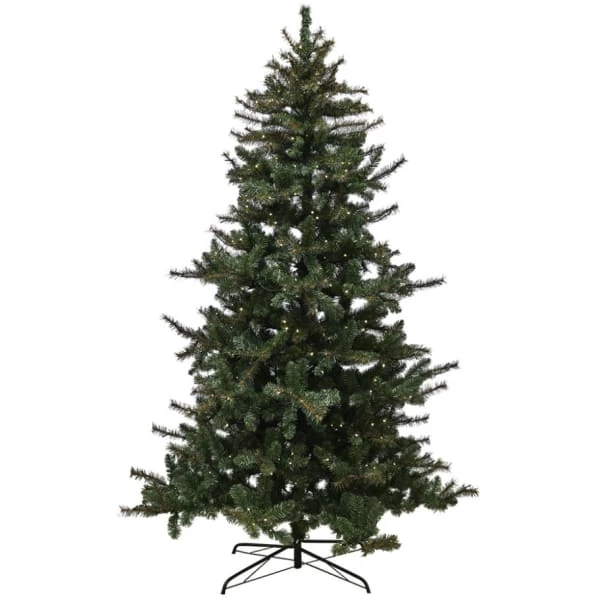 Nordic Winter Fryd Kunstig Rødgrantre Med Lys, 150 X 106 Cm