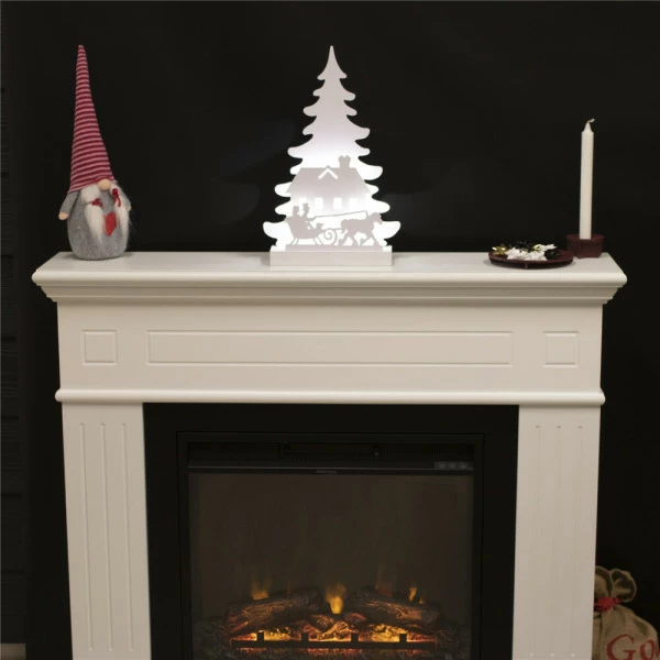 Nordic Winter Julesilhuet Med Kane & Lys - Bilde 3