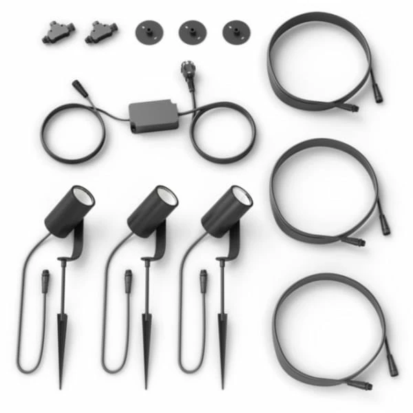 Philips Hue Lily Lavvolt Utendørs 3x Spot - Base Kit - Bilde 4