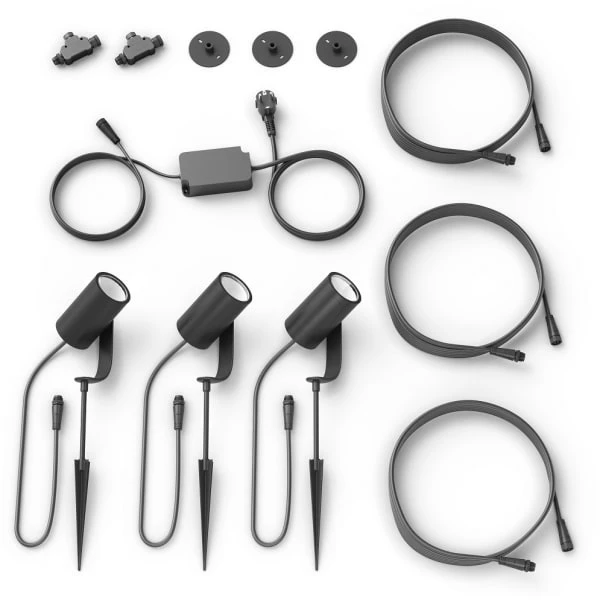 Philips Hue Lily Lavvolt Utendørs 3x Spot - Base Kit - Bilde 5