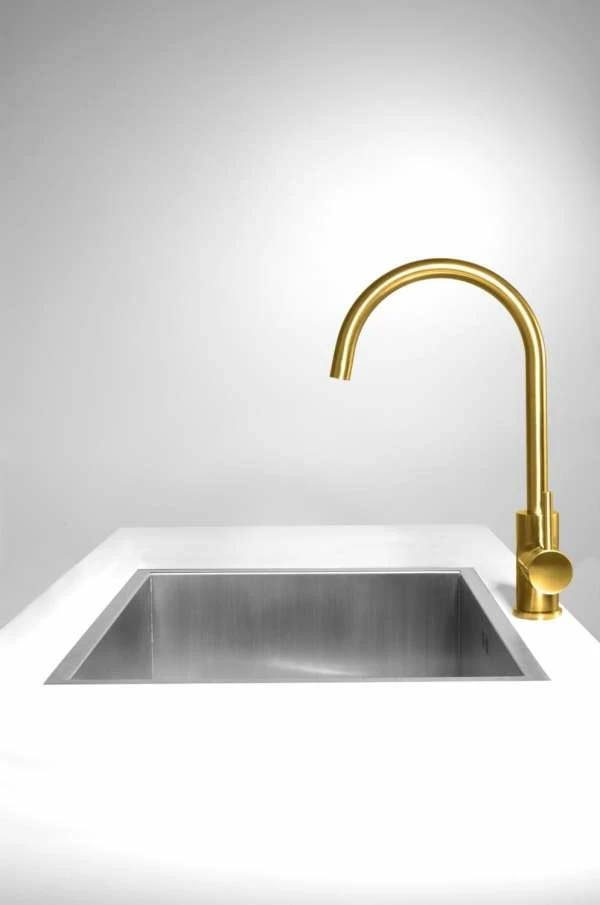 Primy Steel Curve Sand Kjøkkenarmatur, Messing - Bilde 2