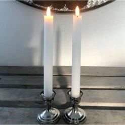 Veli LED Kronelys Med 3D Flamme - 2-pak