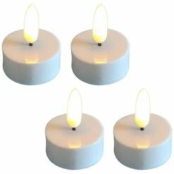 Veli Telys Med 3D Flamme - 4-Pak